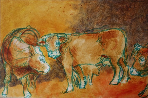 Didier Christophe, Troupeau Limousin, 2000, coll. privée.