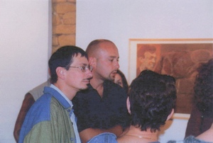 Galerie Athena  Sarlat, avec Pierre Fauret, en 2002